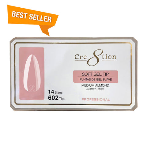 Cre8tion Soft Tip Box -  ALMOND ( Buy 1 Get Free Soft Tip Gel )