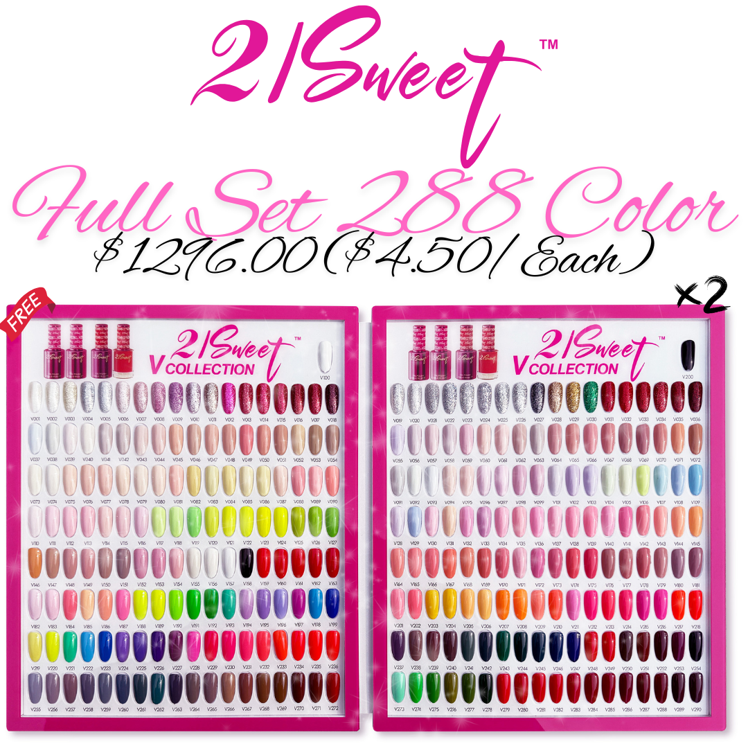 Super Deal ) 21Sweet Collection Fullset Duo 288 Color - Free 2 Color