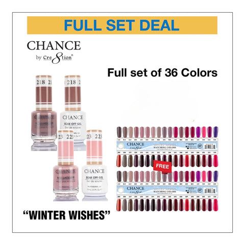 Chance Gel/Lacquer Trio 3in1 Full Set - 36 Colors Winter Collection 07