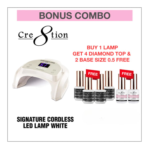 Cre8tion Signature LED Lamp w/ 4 Diamond Top & 2 Base Coat 0.5oz