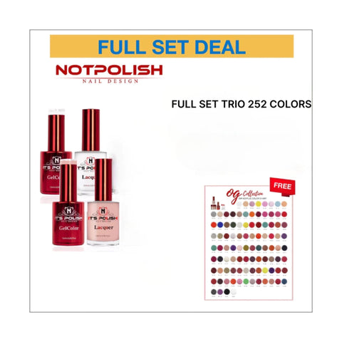 NotPolish Matching Duo - Full set 252 colors ( Free 1 Cre8tion Lamps + 2 Set Color Charts )
