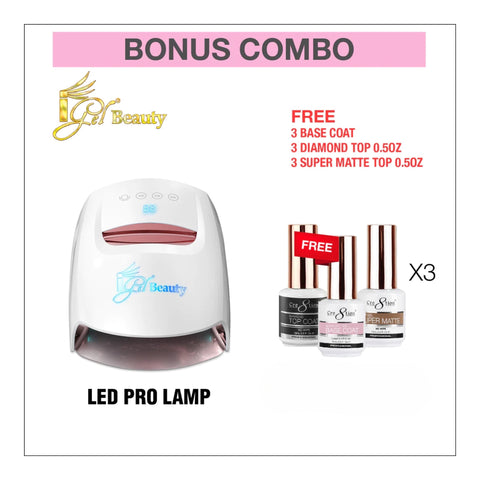iGel Pro UV/LED Lamp ( Buy 1 Get Free 3 Base Coat 0.5oz , 3 Diamond Top 0.5oz & 3 Super Matte Top 0.5oz )