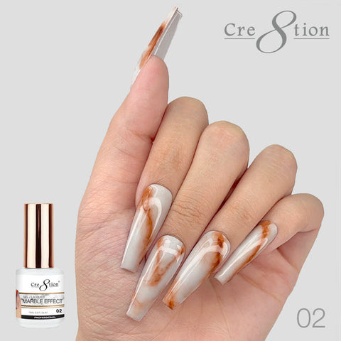 Cre8tion - Marble Effect Soak Off Gel/Lacquer .5oz 02
