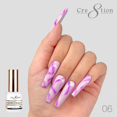 Cre8tion - Marble Effect Soak Off Gel/Lacquer .5oz 06