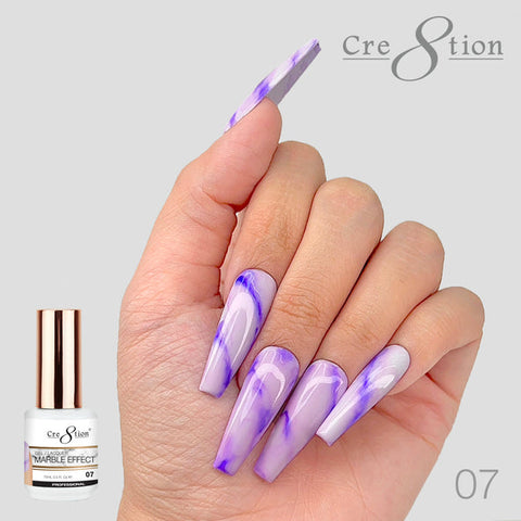 Cre8tion - Marble Effect Soak Off Gel/Lacquer .5oz 07