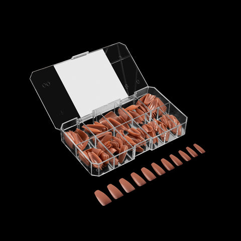 Neutrals Gel-X® Imani Natural Coffin Medium Box of Tips 150pcs - 11 Sizes