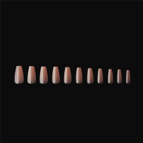 Neutrals Gel-X® Imani Natural Coffin Medium Box of Tips 150pcs - 11 Sizes
