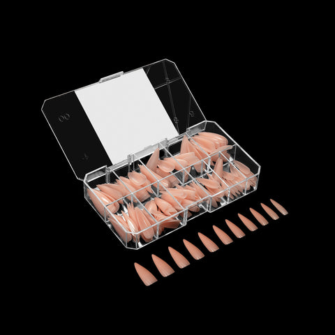 Neutrals Gel-X® Emma Natural Stiletto Long Box of Tips 150pcs - 11 Sizes