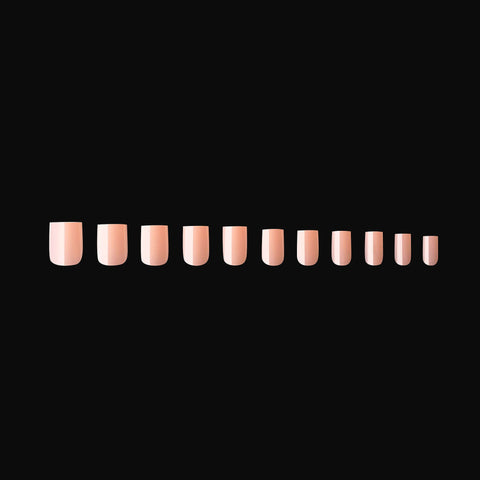 NEUTRALS GEL-X® CHLOE NATURAL SQUARE EXTRA SHORT BOX OF TIPS 150PCS - 11 SIZES