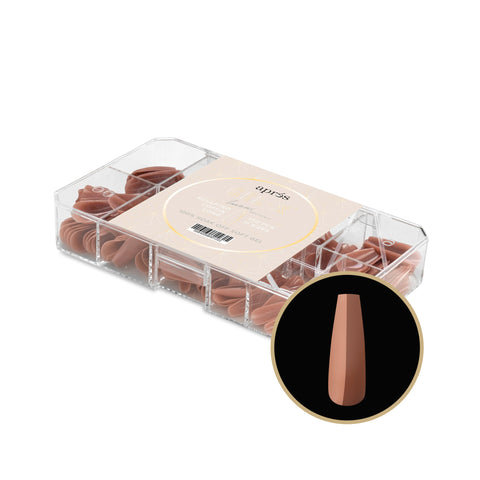 Neutrals Gel-X® Imani Sculpted Coffin Long Box of Tips 150pcs - 11 Sizes