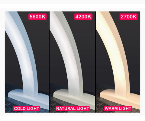 LED Nail Half Moon Desk Lamp Professional Salons 3 Colors ( Pink/ White/ Black)