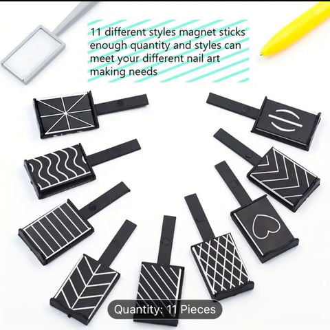 2024 Cat Eye Magnet Nail Art Tool Set - 11 Styles