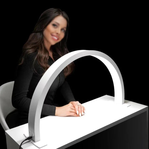 LED Nail Half Moon Desk Lamp Professional Salons 3 Colors ( Pink/ White/ Black)