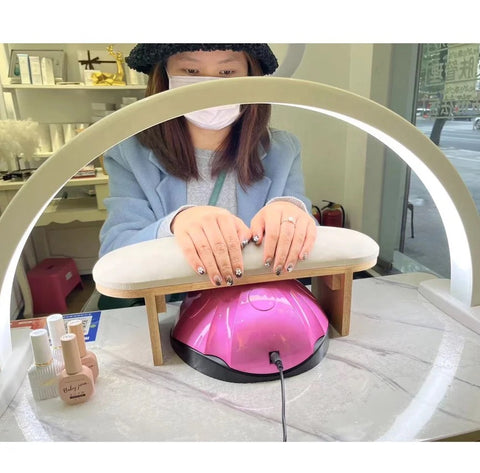 LED Nail Half Moon Desk Lamp Professional Salons 3 Colors ( Pink/ White/ Black)