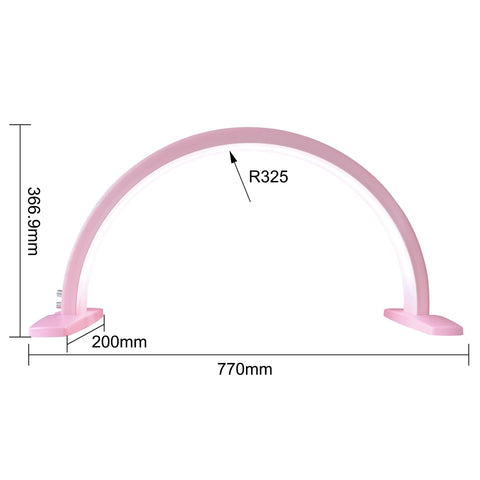 LED Nail Half Moon Desk Lamp Professional Salons 3 Colors ( Pink/ White/ Black)