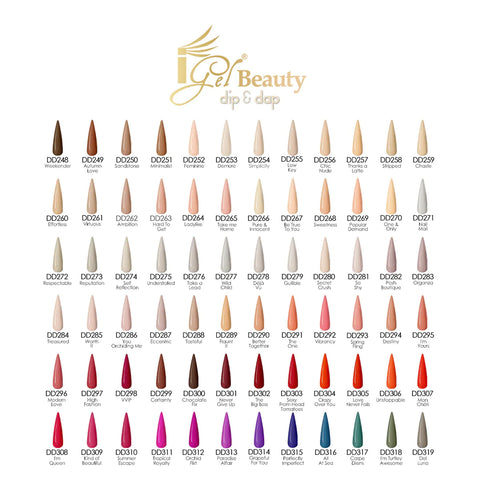 iGel Trio Matching New Colors - Full set 72 colors #248-#319 w/ 10 iGel top coat 0.5oz Free