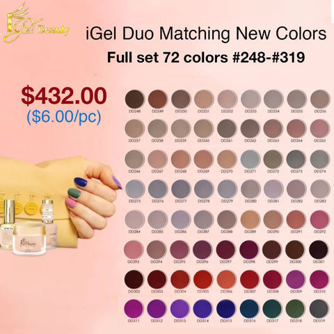 iGel Duo Matching New colors - Full set 72 colors #248-#319