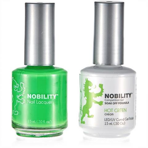 Nobility Gel Polish & Nail Lacquer, Hot Green - NBCS056