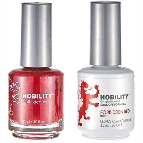 Nobility Gel Polish & Nail Lacquer, Forbidden Red - NBCS013