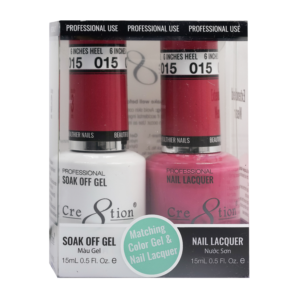 Cre8tion Matching Color Gel & Nail Lacquer 15- 6 Inches Heel - Lamaisononlinestore