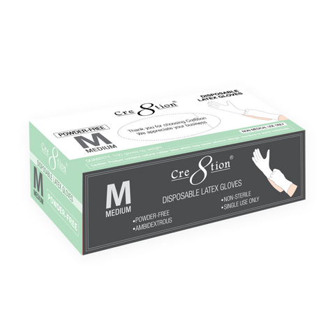 Cre8tion - Disposable Latex Gloves Size M