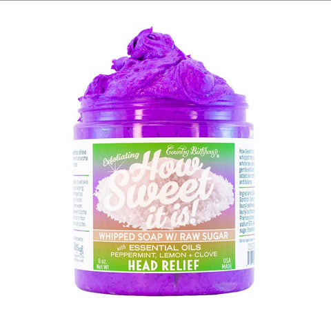 How Sweet It Is Whipped Soap with Raw Sugar - Head Relief