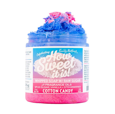 How Sweet It Is Whipped Soap with Raw Sugar - Cotton Candy