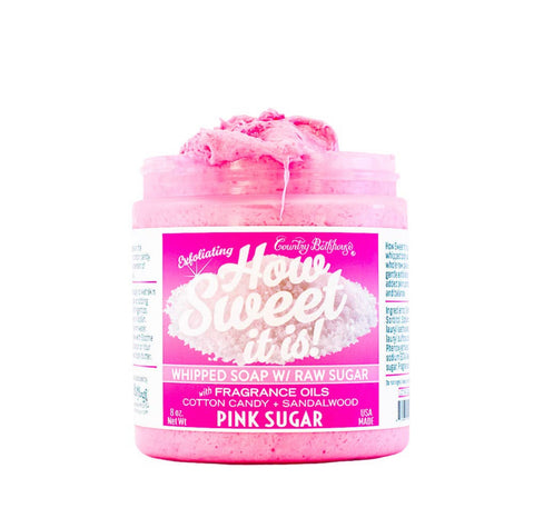 How Sweet It Is Whipped Soap with Raw Sugar - Pink Sugar