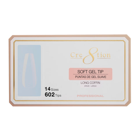 Cre8tion Soft Gel Tip -COFFIN ( Buy 1 Get Free Soft Tip Gel )