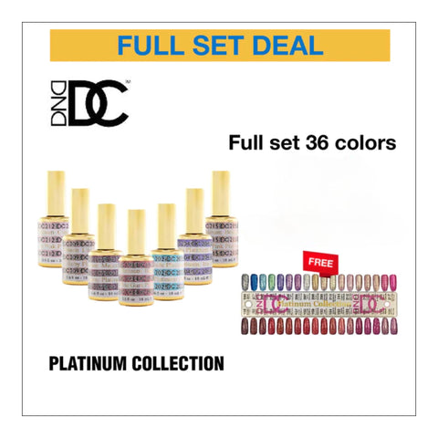 DND DC Platinum Collection - Full set 36 Colors #181 - #217 w/ Color Chart