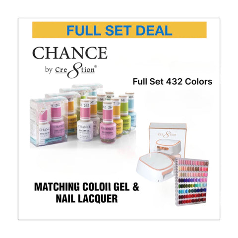 Chance Matching Color Gel&Lacquer Full Set - 432 Colors- $5.75/each - Free 2 Sets Color Chart/ 1 Corded LED Lamp