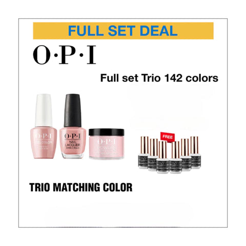 OPI Trio Matching Colors - Full Set 142 Colors w/ 6pcs Cre8tion Top Diamond Free