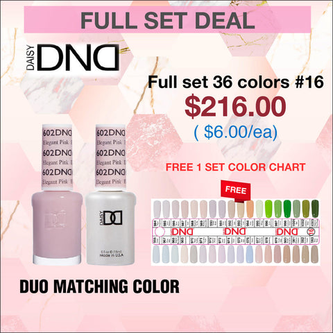 DND Duo Matching Color - Full set 36 colors - Retro Earth-Scape Collection - 16 #966- #1003 w/ 1 Color Chart