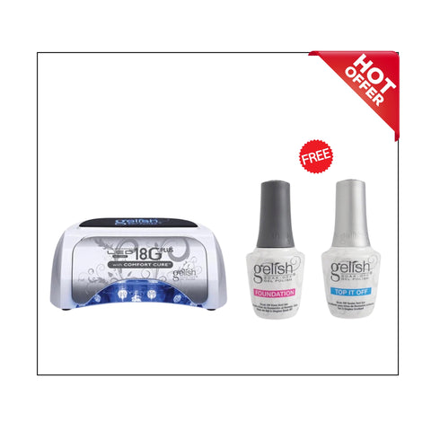 Gelish 18G Plus Led Lamp with Comfort Cure (Corded) - Get 2 Free Gelish Dynamic Duo