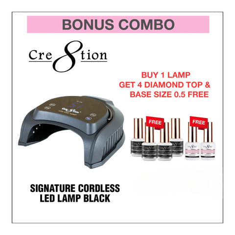 Cre8tion Signature LED Lamp w/ 4 Diamond Top & 2 Base Coat 0.5oz