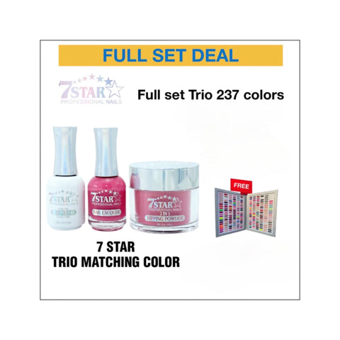 7 Star Trio Matching Color - Full set 237 Colors w/ 1 set Color Chart Book