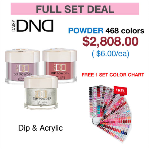 DND Matching Dip Powder 2oz - Full set 468 colors w/ 1 Color Chart