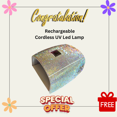Free Rechargeable UV/Led Lamp - $80 Value - Minimum Order over $350