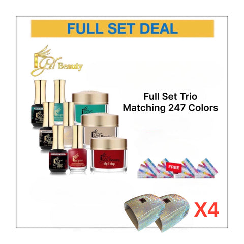 iGel Trio Matching Color Full Set of 319 colors - $9.95/each - Free 3 Cordless UV/LED Lamp & 4 Sets Color Chart