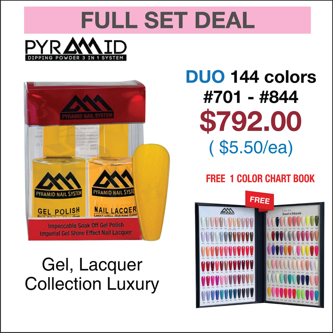 Pyramid Color Book, New LUXURY 144 Color (From 701 To 844) Pyramid Color Book, New LUXURY 144 Color (From 701 To 844)