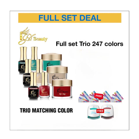 iGel Trio Matching Color Full Set of 247 colors - $9.50/each - Free 2 Cordless LED Lamp 2.0 & 4 Sets Color Chart