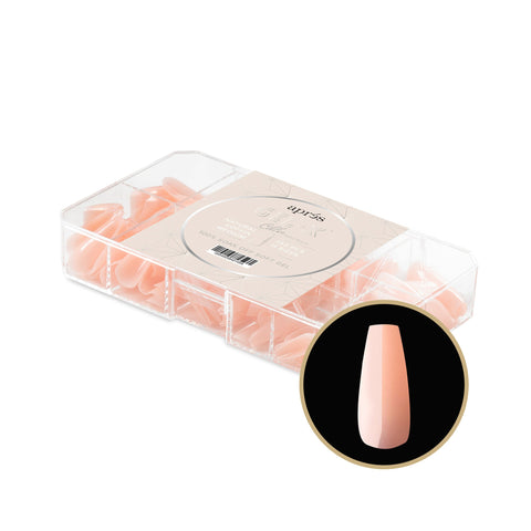 Neutrals Gel-X® Chloe Natural Coffin Medium Box of Tips 150pcs - 11 Sizes