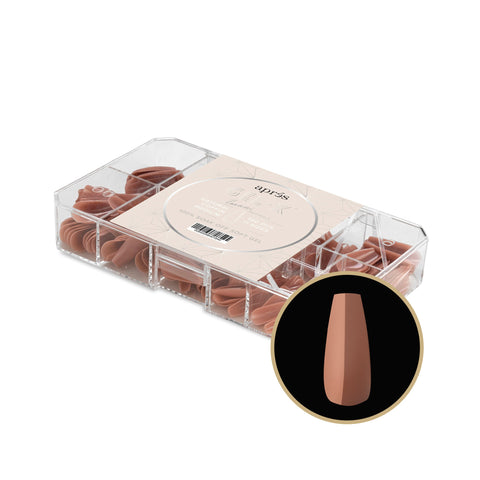 Neutrals Gel-X® Imani Natural Coffin Medium Box of Tips 150pcs - 11 Sizes