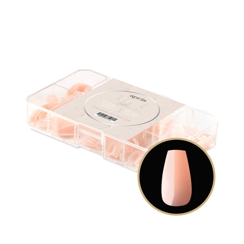 Neutrals Gel-X® Chloe Natural Coffin Short Box of Tips 150pcs - 11 Sizes