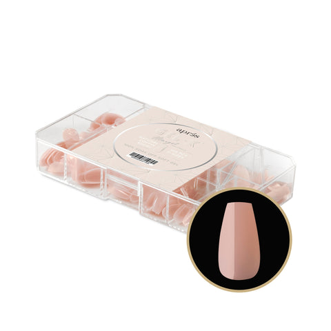 Neutrals Gel-X® Margot Natural Coffin Short Box of Tips 150pcs - 11 Sizes