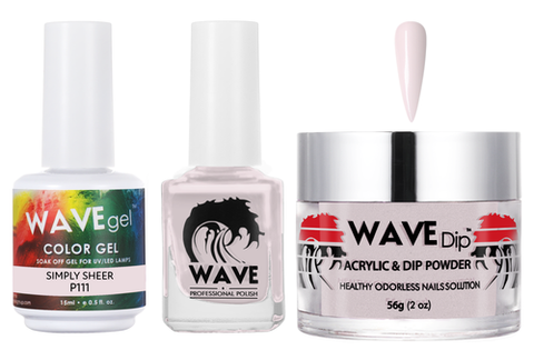 #111 Wave Gel Simplicity Collection-3 in 1 Matching Trio Set