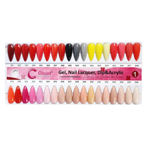 Chisel Cloud Nail Design Collection - Full set Dipping Powder 2oz 120 colors w/ 1 set color chart