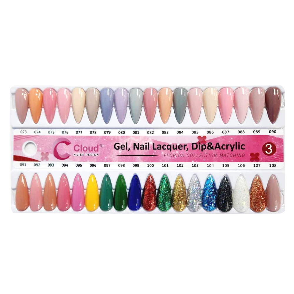 Chisel Cloud Nail Design Florida Collection - Full set Matching Trio 1