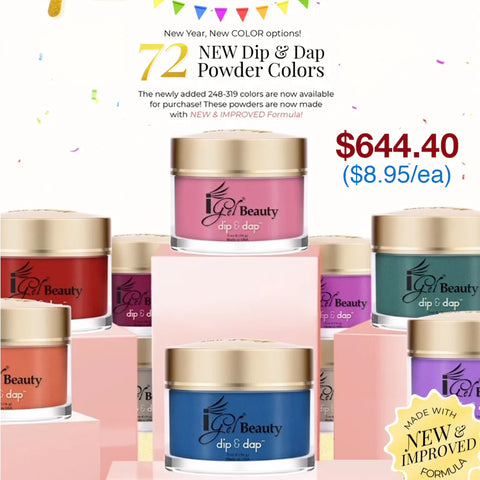 iGel Dipping Powder New Colors - Full set 72 colors #248-#319