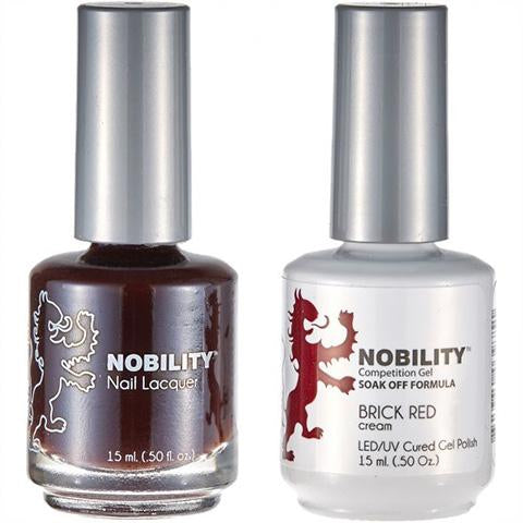 Nobility Gel Polish & Nail Lacquer, Brick Red - NBCS157